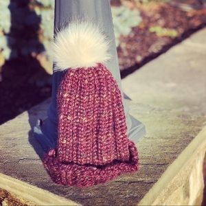 %100 authentic hand knit cfc hat